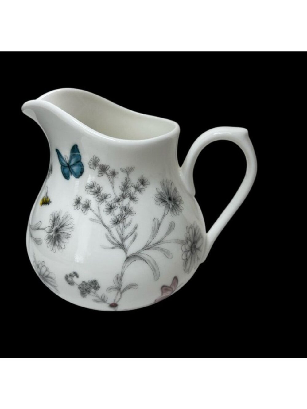 Rainbow Decors Secret Garden Creamer Jug Floral Butterfly Chintz Design England